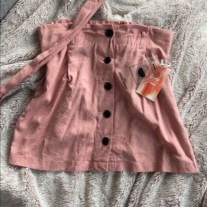 Ci Sono Linen Skirt (mauve)